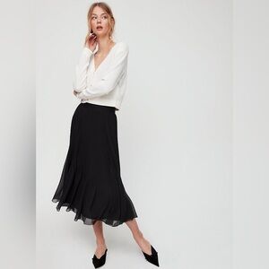 Aritzia Wilfred Twirl Midi Skirt Sz L